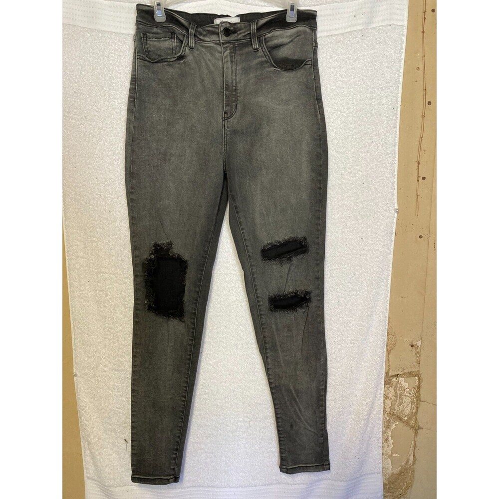 KanCan Women's Ultra High Rise Skinny VBK1607S Jeans Pants 29 Dark Gray/Black